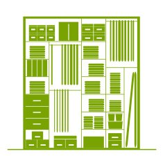 Wardrobe inside illustration for your design N3