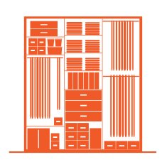 Wardrobe inside illustration for your design N4