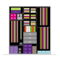Wardrobe inside illustration for your design N5