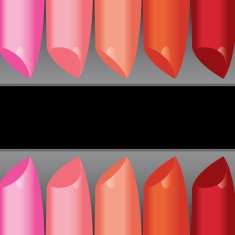 vector colorful lipstick label board N2
