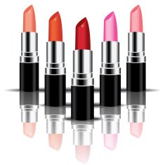 vector colorful lipstick perspactive N4