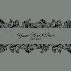 Vector vintage floral pattern N16