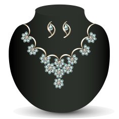 necklace and earrings female N2