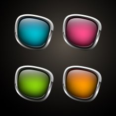 Vector Blank Buttons