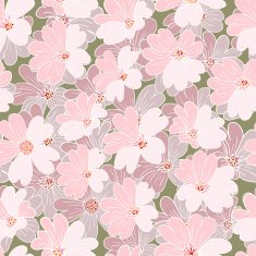 Decoration element Floral style Seamless N9