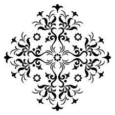 abstract floral pattern N42