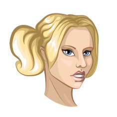 Portrait of young blond woman
