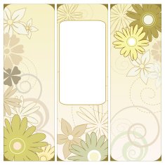 Floral triptych in green