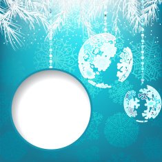 Christmas balls with ornament EPS8 N2