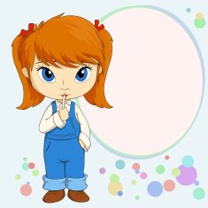 Cute little country girl standing with candy N2
