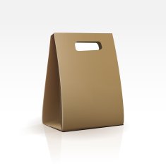 Empty Shopping Bag on White Background N5