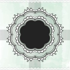 Black vintage lace border