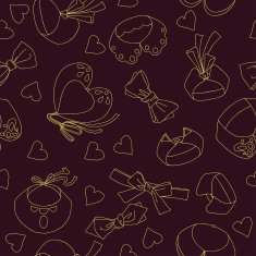 Seamless pattern with fashionable collars and bow ties