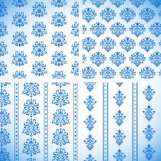 Blue classic Ornaments Set