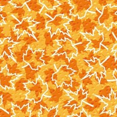 Autumn yellow maple leaf seamless pattern