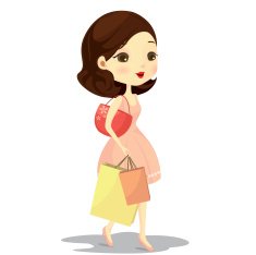 Pretty woman shopping