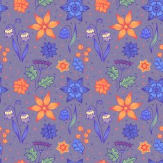 Seamless bright striped flowers N2