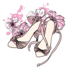 women's shoes and flowers N2