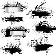 Set of grunge banners