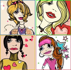 vector collection of funny portraits