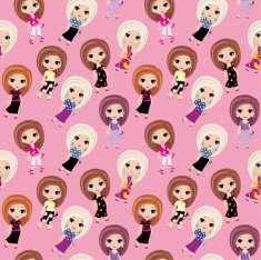 Seamless girls pattern N2