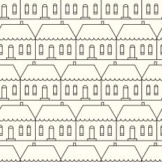 Seamless pattern with country houses N6