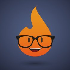 cute flame avatar wearing glasses N2