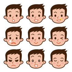 Expression set of men N2