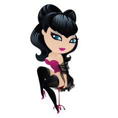 Fatal brunette in pin-up style N2
