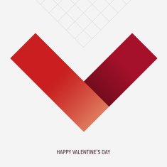 Simple symbol in form of red heart N5