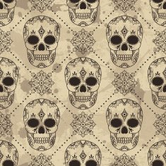 vector pattern with skulls N17