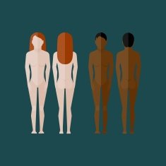 illustration with women body (front and back view) in N2