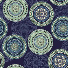 Vector Seamless Pattern with rounded ornament N2