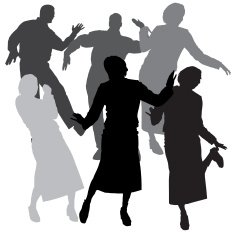 Vector silhouette of dance N30
