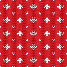 Knitted pattern seamless background Vector
