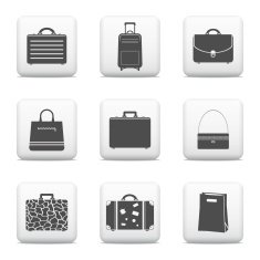 Bags and briefcases icons