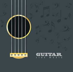 Guitar live music poster background