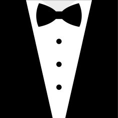 Black and white bow tie tuxedo N3
