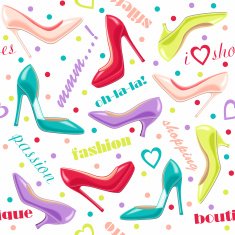 Seamless pattern with shoes N12