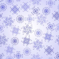 Vector Seamless Pattern with Snowflakes