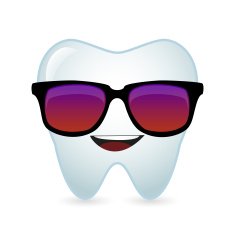 cute tooth avatar wearing glasses N2