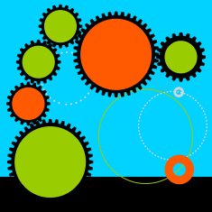 Vector image of gears N3