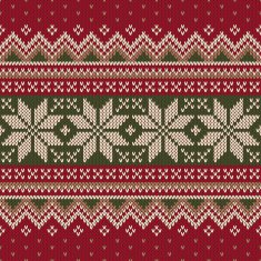 Traditional Christmas Sweater Design Seamless Pattern