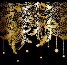 Golden lacy decor