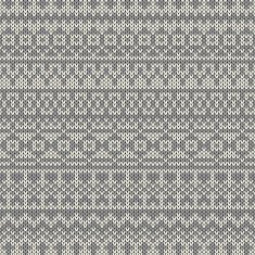 Knitted seamless pattern in Fair Isle style N2