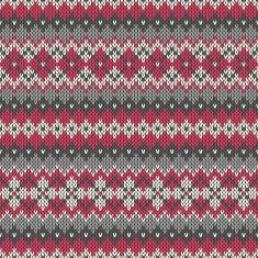 Knitted seamless pattern in Fair Isle style N3