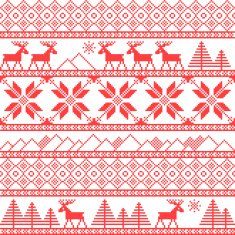 Traditional christmas knitted ornamental pattern