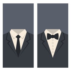 Business Card with Suits and Ties Design Vector N2