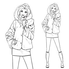 Series - Woman in fur coat N8
