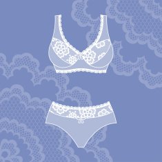 Fashion female lingerie with vintage lace ornament N2
